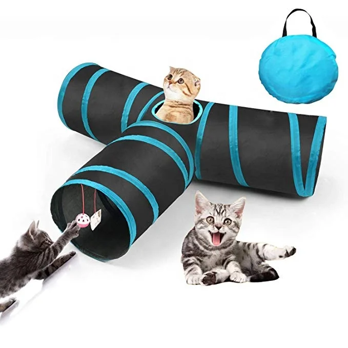 cat play tubes