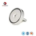 Magnetism Magnets D60 Super Strong Fishing Neodymium Pot Magnet Kit 250lbs With Eyebolt And Rope