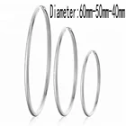Earrings Girl Earrings Silver Hoop Earrings Fashion Jewelry Simple Plain Blank Wholesale Big Hoop Silver Earrings For Woman Girl