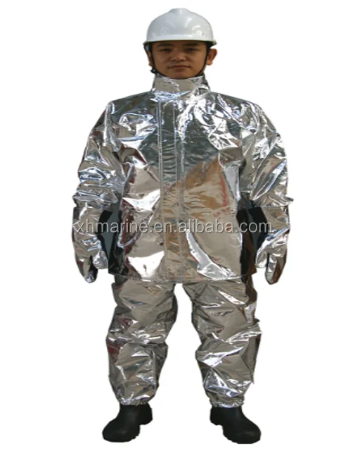 Solas Approved Aluminum Fire Fighting Suit Aluminized Clothing For Fire