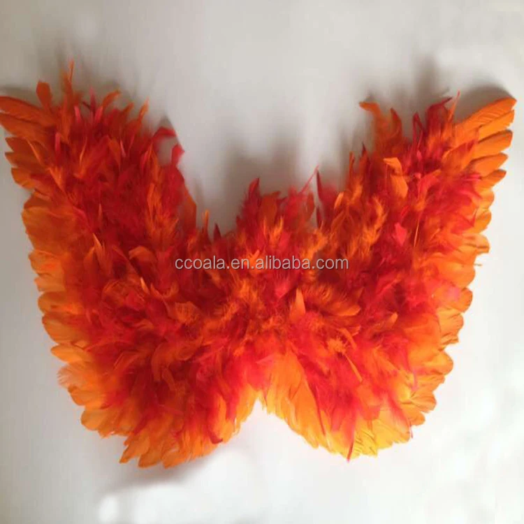 Adults Orange Small Feather Angel Or Devil Wings Fancy Dress - Buy Children Angel  Wing Dress,Fairy Wings Dresses,Adult Size Costume Orange Feather Angel Wings  Product on 