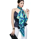 Square Square Digital Printed Scarf Factory Manufacturing 100 Pure Silk Twill Satin Women Square Custom Digital Printed Silk Scarves
