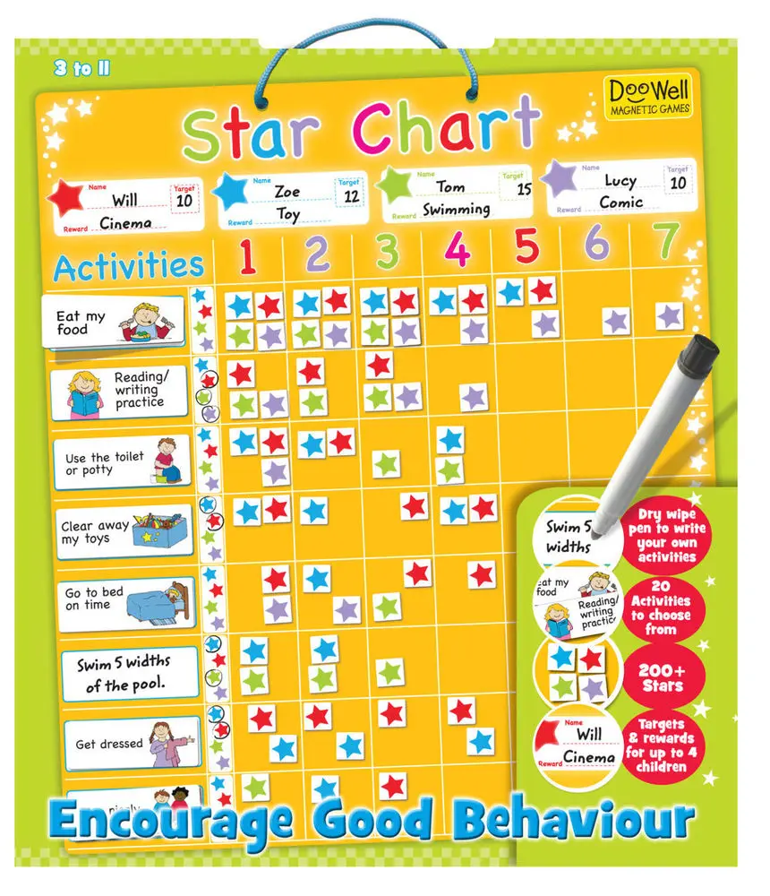 Star Chart 20 x gold stars behaviour chart Magnet Reward Chart reward chart 