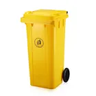 Garbage Trash Bin 120l Hospital Outdoor Plastic Rubbish Dust Trash Garbage Waste Bin