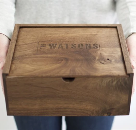 Large Engraved Wooden Boxes Small Personalised Painted Keepsake Wood Gift Box 