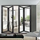 Folding Door American Hurricane Proof Impact Commercial Aluminum Sliding Patio Bi Folding Glass Doors