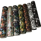 Synthetic Leather Flower Printed Colorful PU Synthetic Leather