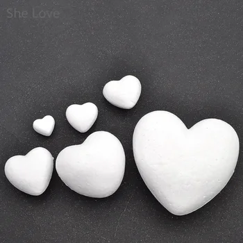 Polystyrene Styrofoam Foam Ball White Craft Heart-shaped For DIY Christmas Party Decoration Supplies Gifts