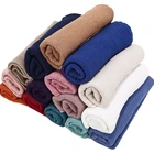 Pleated Scarf Fashion Women's Solid Hijab Headscarf TR Cotton Pleated Plain Muslim Head Scarf