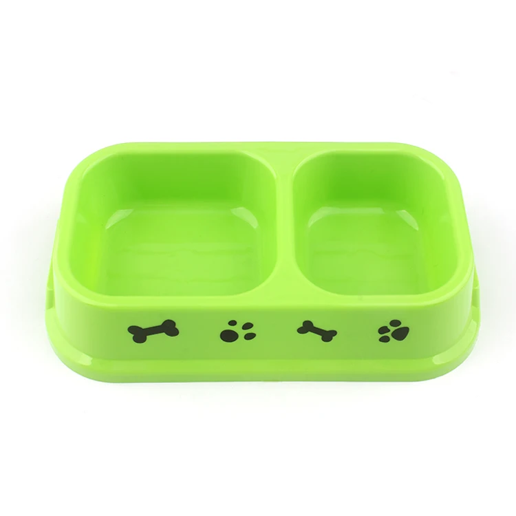 plastic dog bowl with bone print