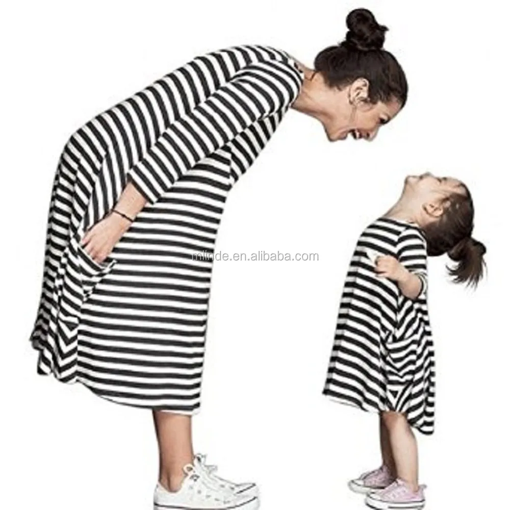 Mommy and Me Striped Dress