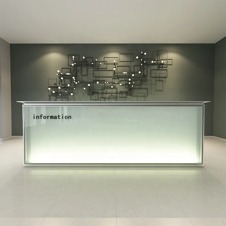 glass reception counter