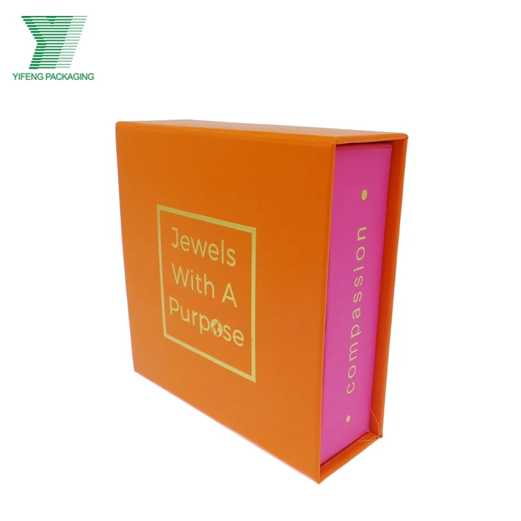 paper packaging jewelry box custom logo printed with foam insert
