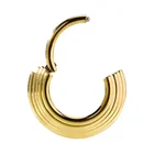 Ring Piercing Piercing Ring Clicker Hoop Segment Ring Septum Clicker Piercing Ring Body Piercing Jewelry PVD Gold