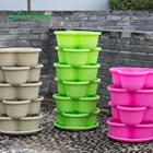 Planter Box Plant Plant Pot Hanging Leizisure Multi-layer Vertical Stackable Hanging Stacking Planter Box Set Plastic Planter Tier Garden Tower Flower Plant Pot
