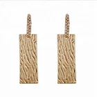 Stud Gold Earrings Gold Stud Earrings Xus Wholesale Temperament Simple Metal Diamond Stud Long Bright Gold Earrings