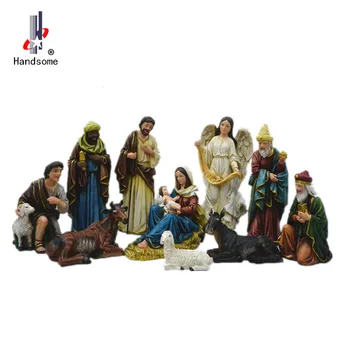 Polyresin Christ american nativity sets Exquisite Christmas resin outdoor nativity set