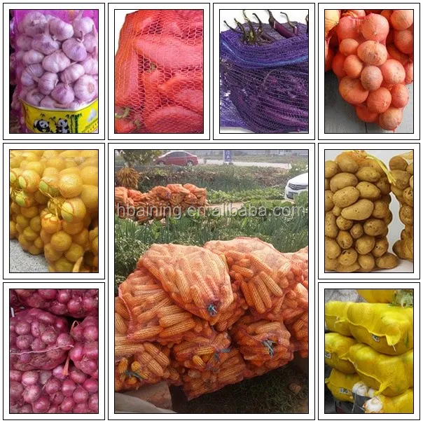 vegetable fruit  mesh bag for potatoes and onion