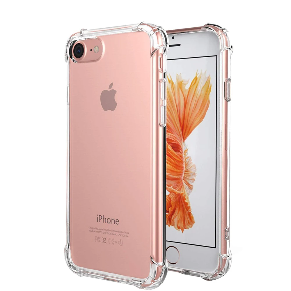 high Clear Bumper Soft TPU Case for Iphone 7/8 plus Phone Cover For iPhone 7 Plus Case For iPhone 8 Plus Case