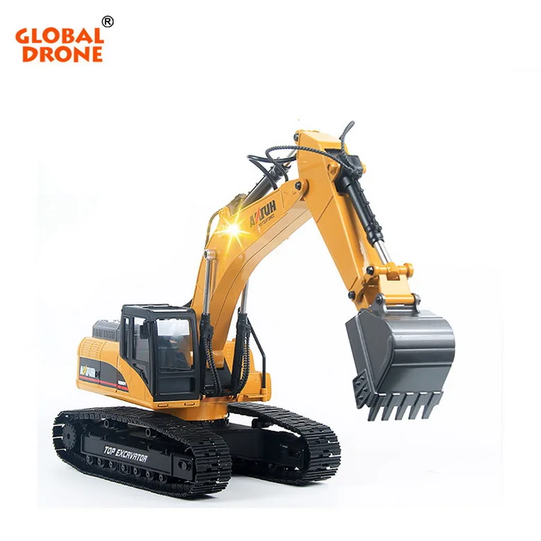 Huina 1580 23 Channel Full Metal RC 1:14 Excavator Version 4 w/ Carrying Case 