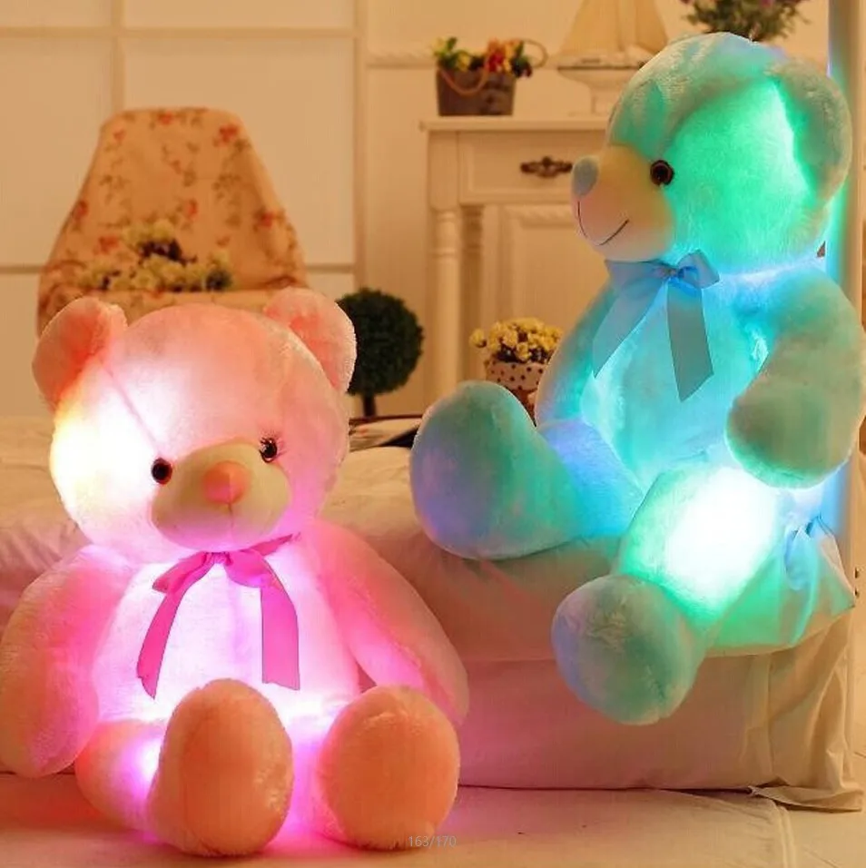 light up stuffed bear