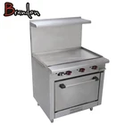 Range With Oven Range With Griddle Kitchen Equipments Range Cooking Stainless Steel Commercial Gas Griddle With Oven