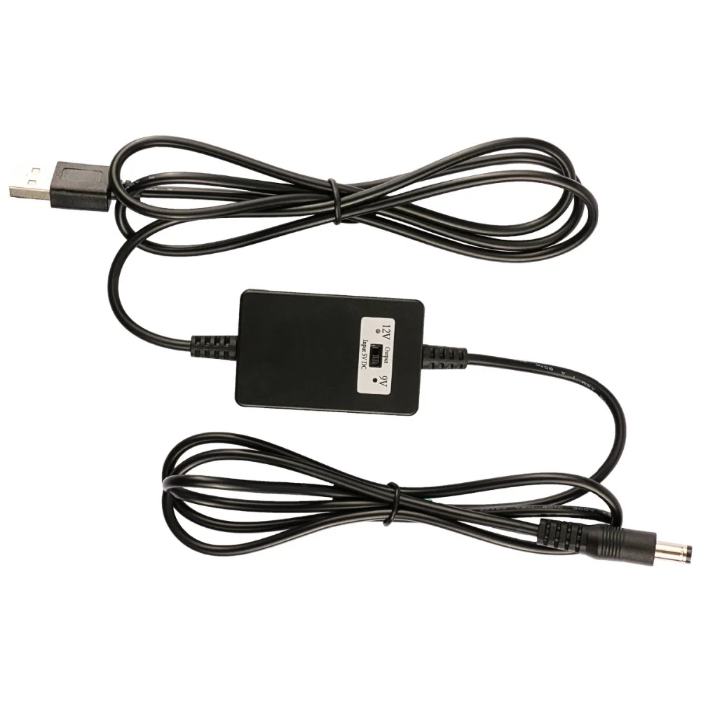 DC 5V USB to 6V 9V 12V Voltage Step Up Converter Cable Power Supply Adapter Cord 
