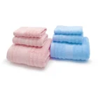 Jacquard Towels Jacquard Luxury Bamboo Fiber 600GSM Jacquard Striped Towels Sets