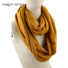 Scarf Winter Designer Scarfs Ladies Knitted Snood Circle Scarves Winter Solid Acrylic Infinity Scarf