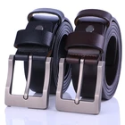Belt Drop Shipping Men Classic Vintage Pin Buckle Luxury Strap Cow Genuine Leather Belt
