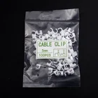 High Quality Nail Cable Clip 4-40MM Round Type PE Material With Steel Nail Pack Of 100 Pcs