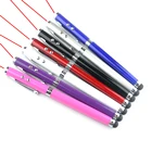 Laser Pen With Stylus JD-LO82 3 In 1 Metal Pointer Pen Laser Pointer Custom Logo Laser Ball Pen With Stylus