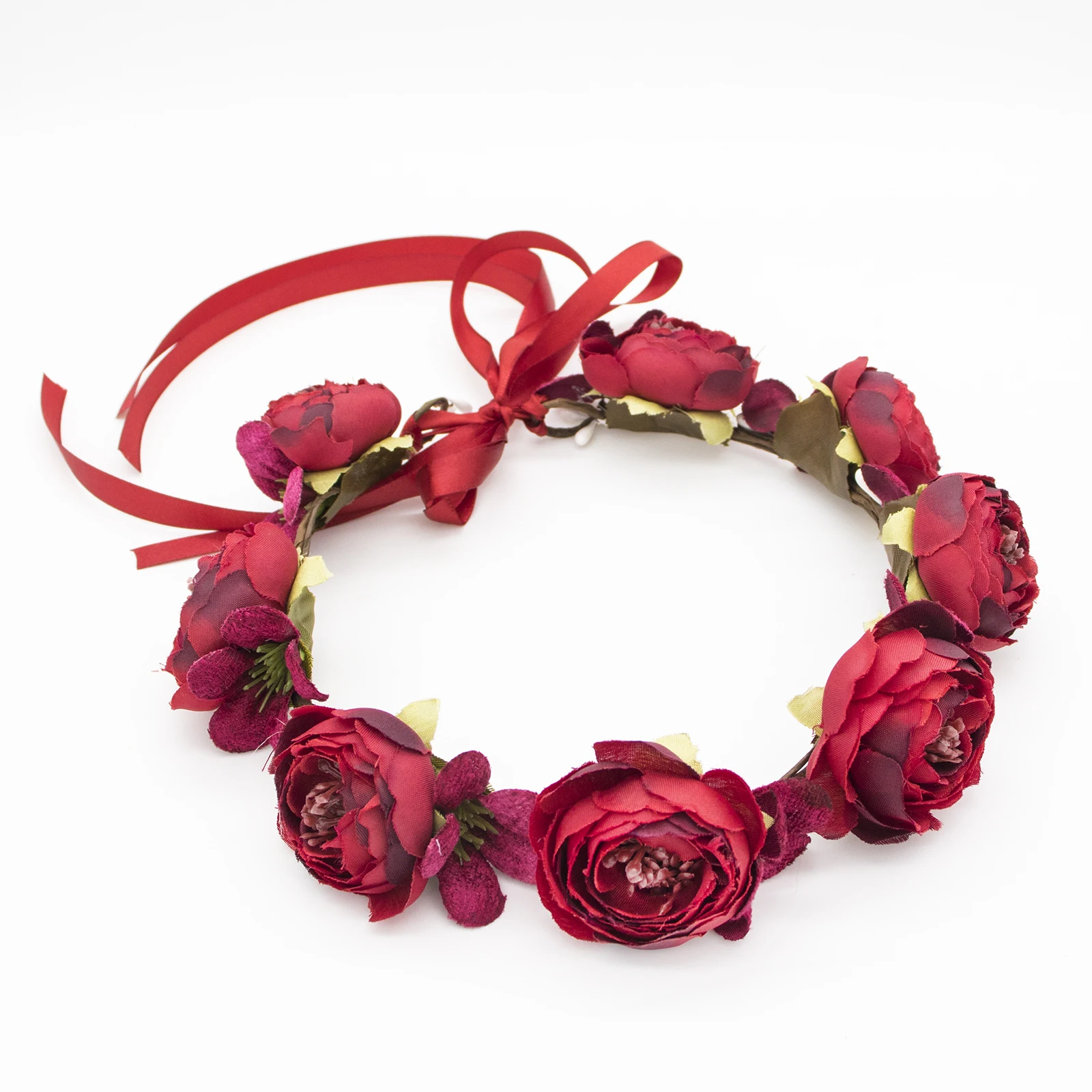 red rose hair crown