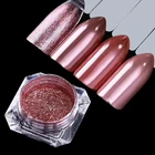 Pink Nail Chrome Pigment Powder Popular Rose Gold Chrome Mirror Effect Pigment Pink Fine Foil Powder For Nail Polish UV Gel