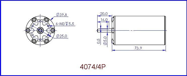 4074 dimension drawing