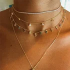 Jewelry Pattern Necklace 925 Silver Jewelry Simple Dangle Rainbow Tiny Baguette Diamond Necklace