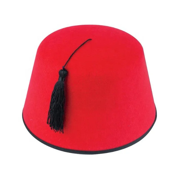 Red Fez Hat Adult Tommy Cooper Turkish Fancy Dress Costume Accessory 