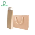 Wine Bag Bags Recycled Brown Paper Bag Custom Recyclable Wine Paper Bag With Handle Food Brown Waterproof Kraft Paper Tote Bags