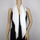 100% Customized 100% Pure White Silk Satin Scarf