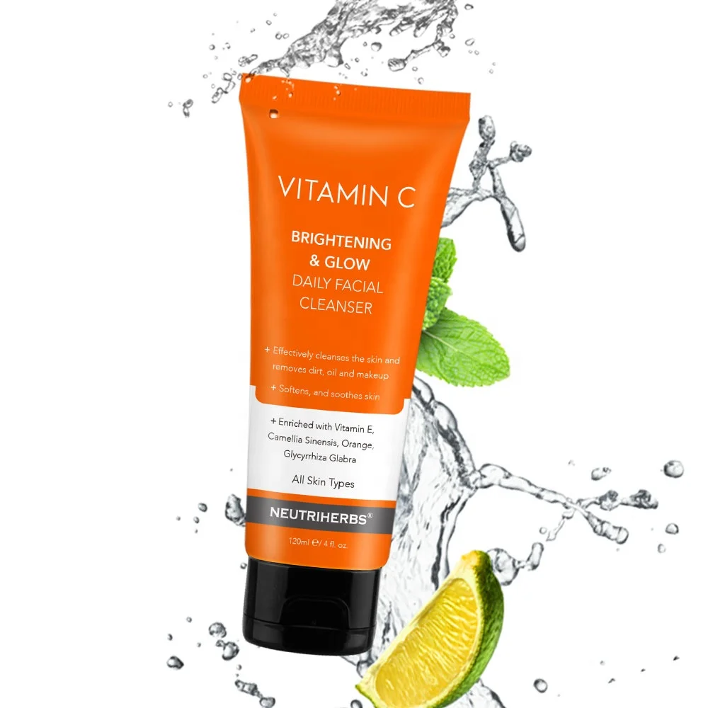 vitamin c brightening and glow daily facial cleanser