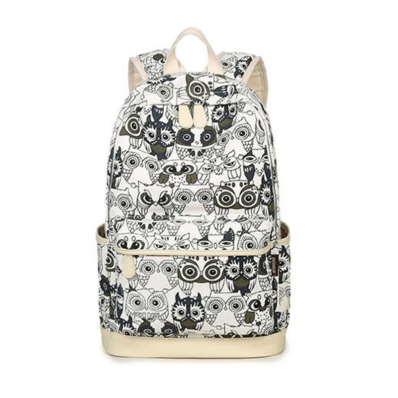 owl print backpack