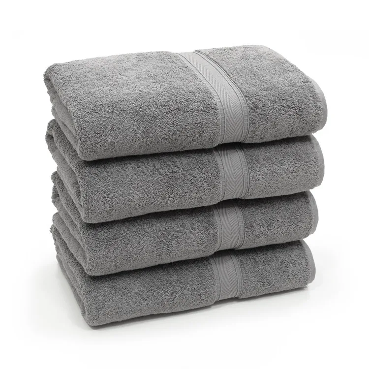 100% ringspun cotton embroider bath towel set white 500gsm luxury hotel towel