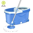 The Mop Spray Water Absorption Telescopic Microfiber Wheel Mop