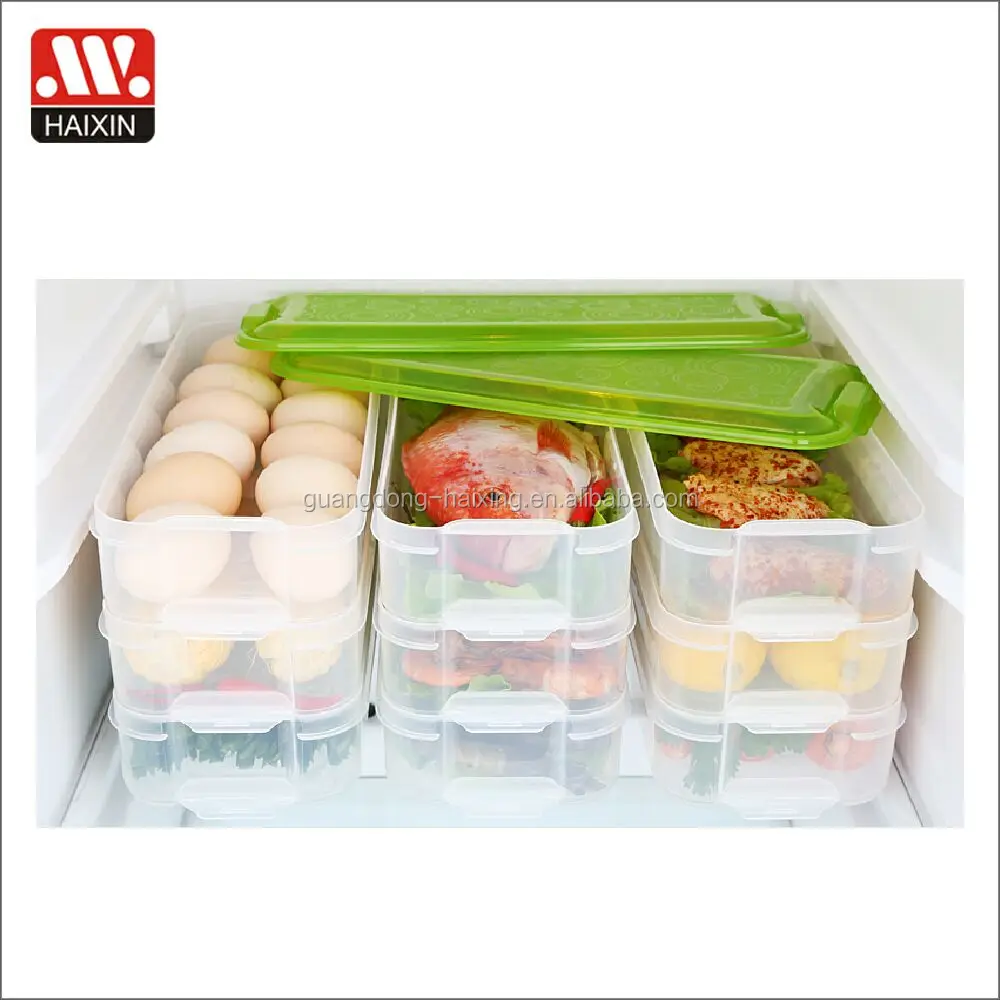 Plastic BPA free food packing storage containers three-tiered bento lunch box for picnic