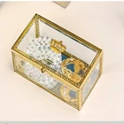 Metal Jewelry Box Metal Glass Trinket Box Trinket Glass Metal Jewelry Box Jewelry Metal Box