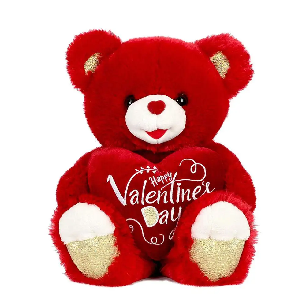 Stuffed Animals Sweet Heart Red Soft Happy Valentine's Day Plush Teddy Bear  Gifts For Girls - Buy Gift Valentine,Plush Valentine Toys,Stuffed Gift  Valentine Product on 