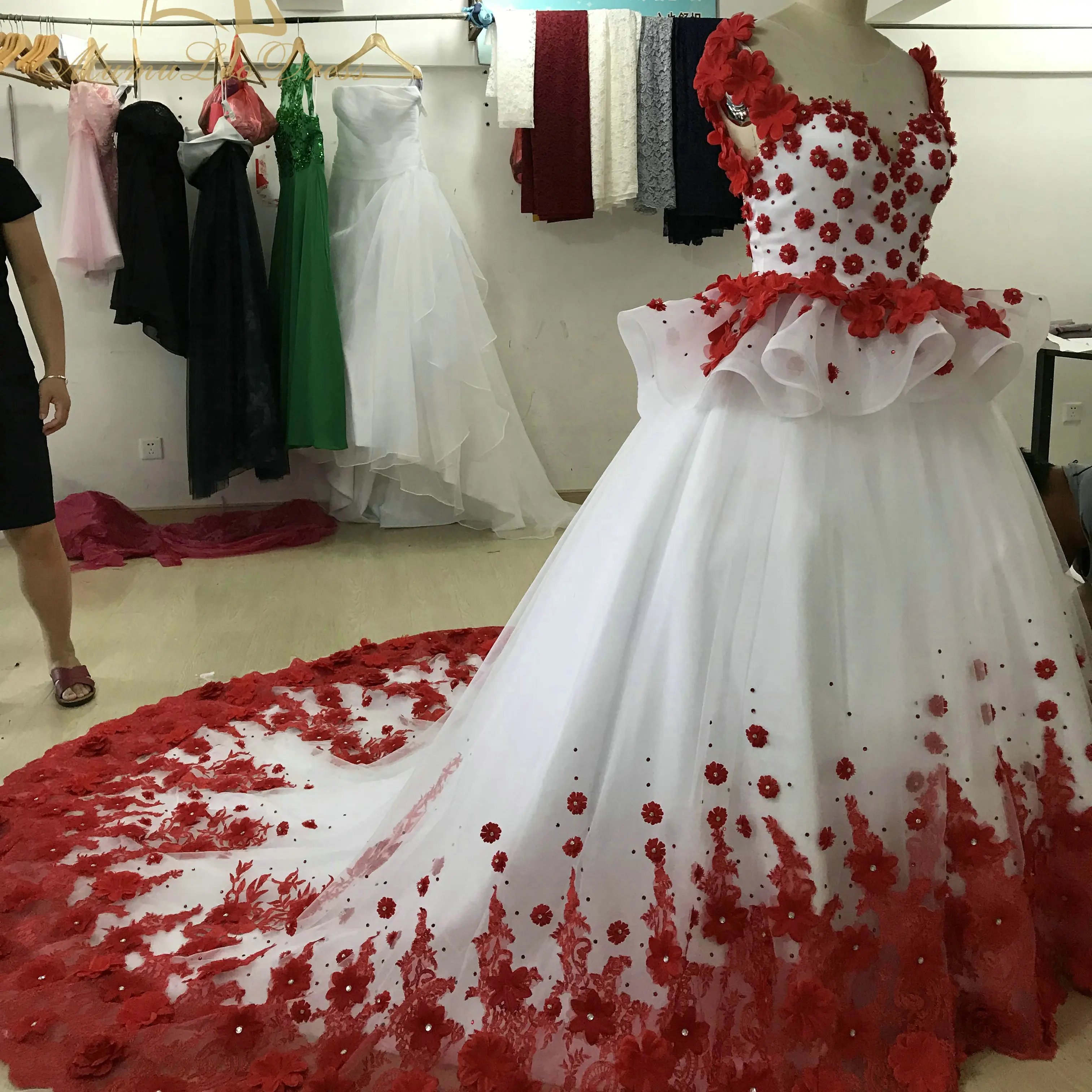 Ball Gown Red Bridal Night Bride ...