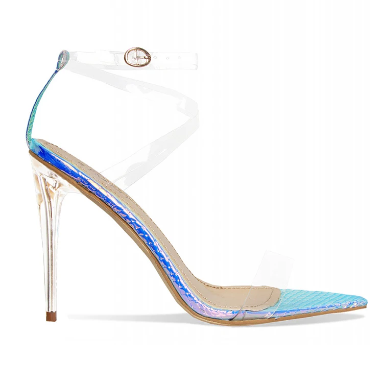 Pelangi Ular Toe Pointed Batal Heels 