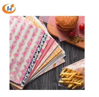 OEM Premium Quality Hamburger Wrapping Paper Sandwich Paper Greaseproof Burger Paper