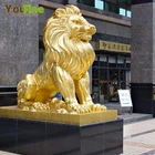 Brass Lion Statue Brass Statue Large Golden Brass Lion Statue
